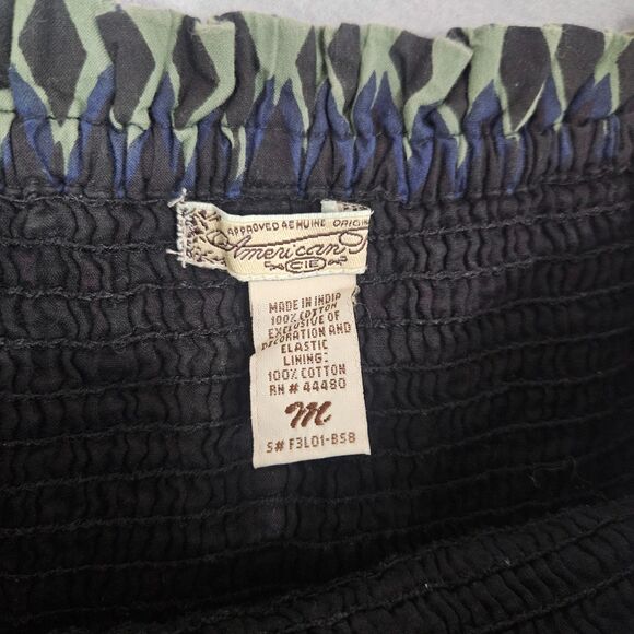 Smocked Strapless Tiered Maxi Dress Whimseygoth Dress Cotton with Lace Trim Sz M - Picture 2 of 6